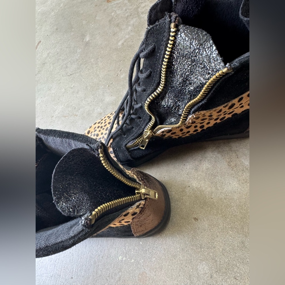 Betsey Johnson sneakers Nathan. - Leopard Multi Sneakers Calf Hair Leather - Picture 5 of 7